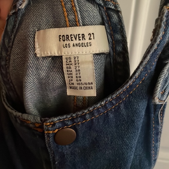 Knotted Denim Short Overall - Picture 3 of 3